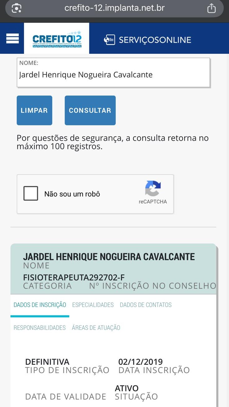 Consulta CREFITO-12
